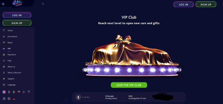 7Bit casino VIP club page