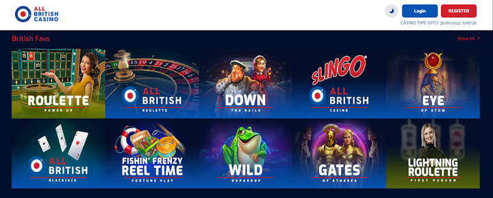 AllBritish games from the British Favs category