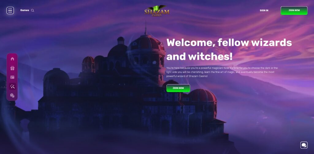 Shazam home page