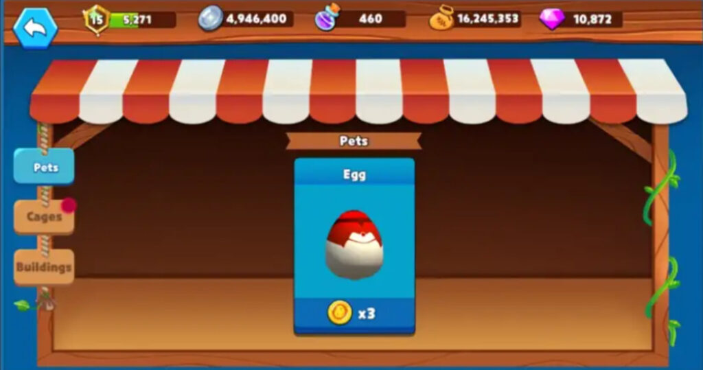 buying eggs in the MyDeFiPet game