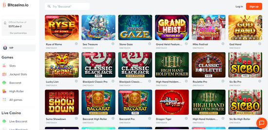 games by onetouch at bitcasino