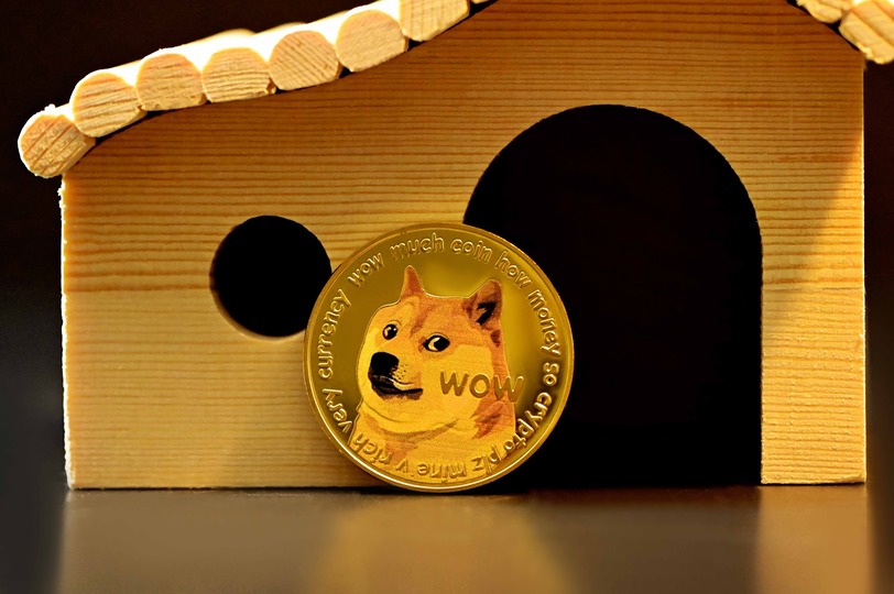 Doge meme coin wooden decorative booth