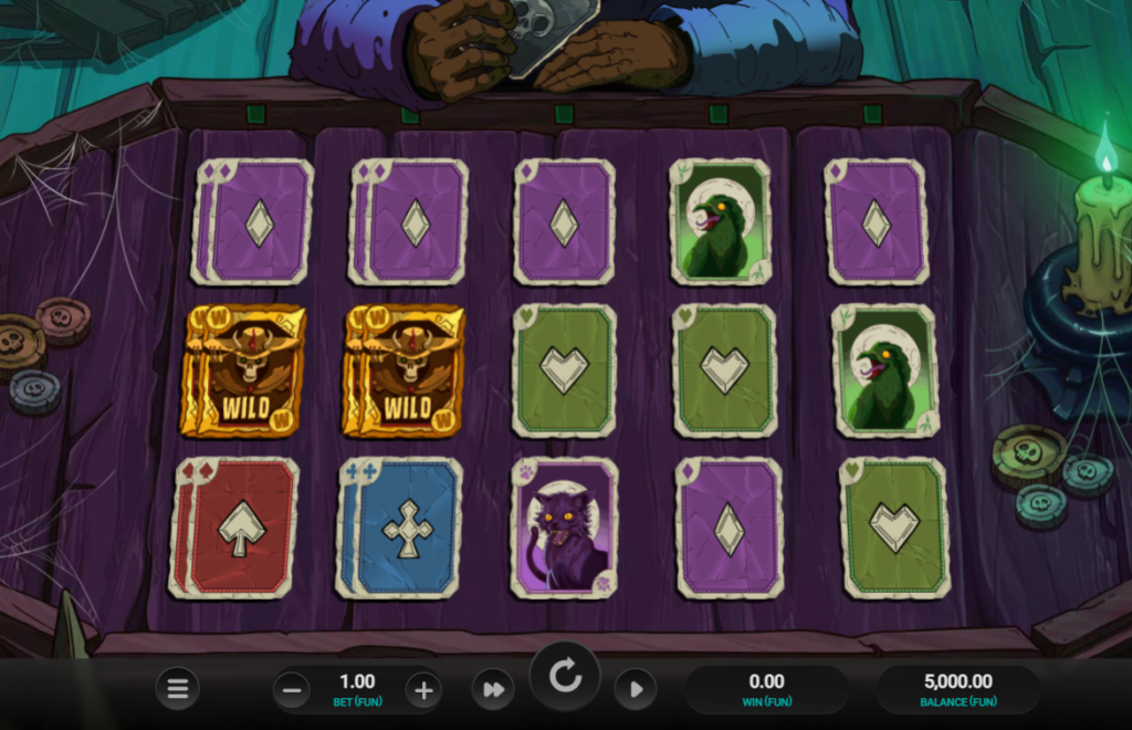 Grim the Splitter slot machine online (screenshot of the demo mode)