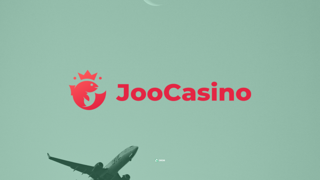 JooCasino logo and a plane flying 