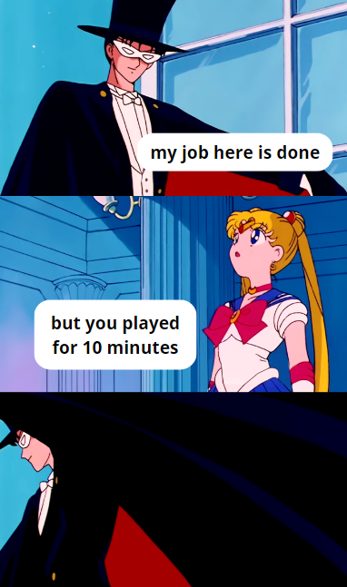 The "my job here is done" meme featuring Sailor Moon 