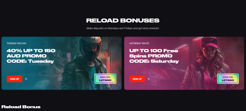 N1Bet Casino reload bonuses