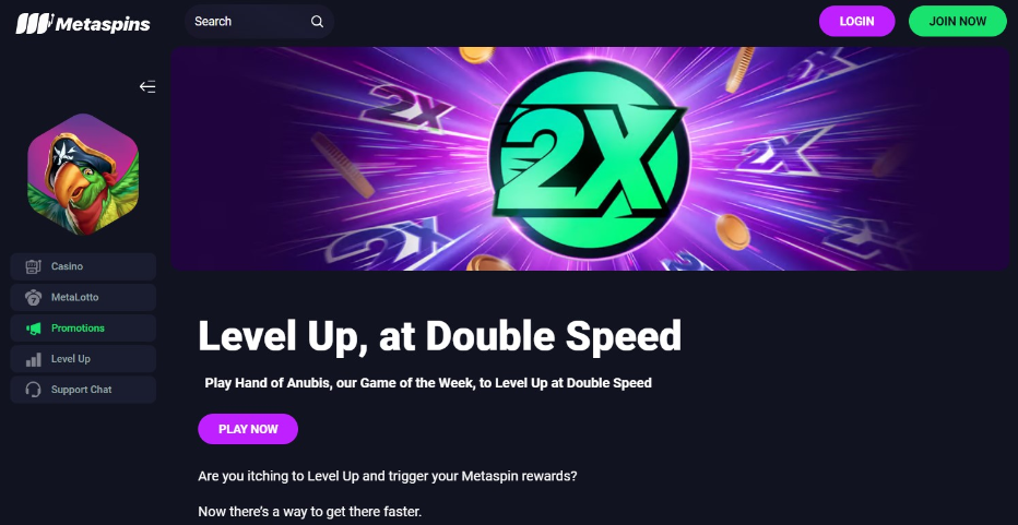 2X Speed Level-Up Promo