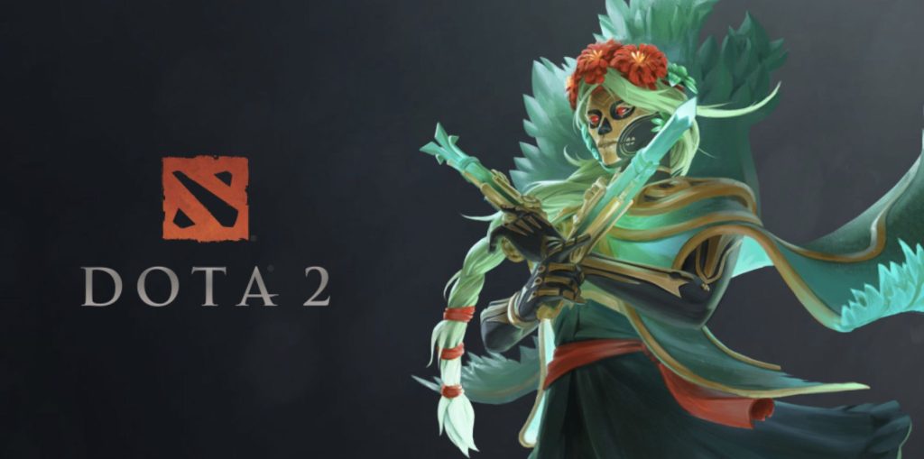 One of the Dota 2 heroes and logo