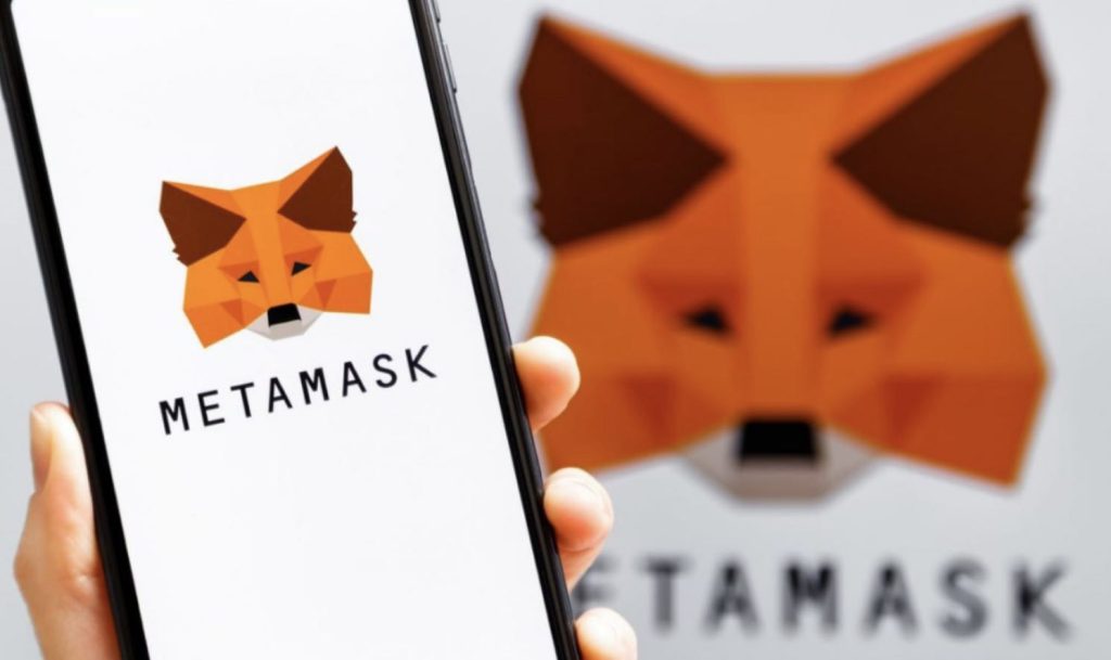 The Metamask app on someone's phone